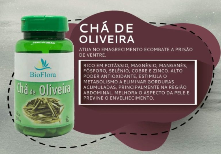 Chá De Oliveira 60cp 500mg Bioflora Mais Natural Imbituba 4959