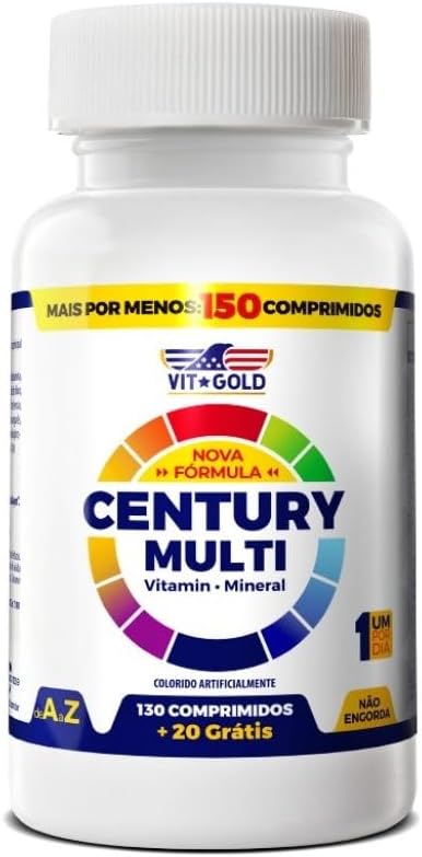 Multivitamínico Century Multi Vitgold 130 + 20 comprimidos Importado